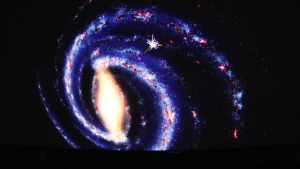 astronomy illustration on a screen