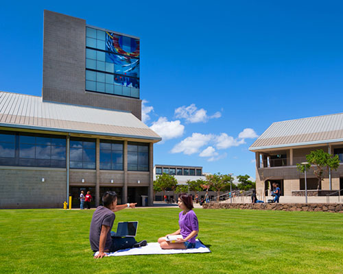 West Oahu campus lawn