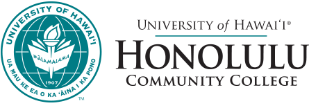 Honolulu Community College seal and nameplate
