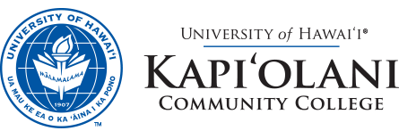 Kapiolani Community College seal and nameplate
